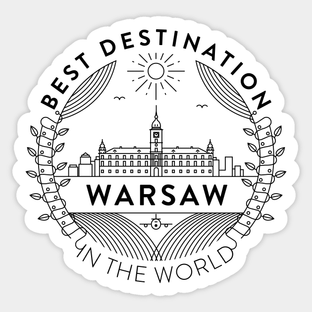 Warsaw Minimal Badge Design Sticker by kursatunsal